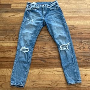 Levi’s 512 Ripped Jeans Size 28 x 30 Faded Light Wash
